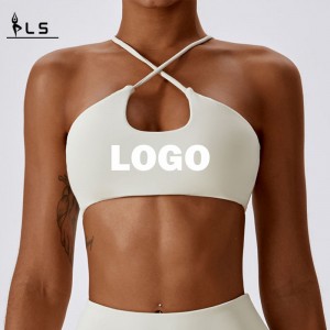 SC10165 NYLON GREEN TREASTIBLE SPORT BRA SEXIS SEXY LOGO LOGO GAM HANTER SPORTS BRA