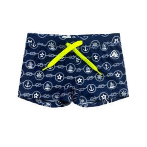 جذوع السباحة الملونة الصلبة المطبوعة للأولاد